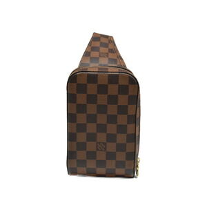 Louis Vuitton Geronimos Damier Ebene Brown Beige Tan Coated Canvas Body Bag Sub